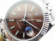 DateJust 41 126334 SS BP 1:1 Best Edition New Version Brown Dial on Jubilee Bracelet