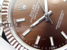 DateJust 41 126334 SS BP 1:1 Best Edition New Version Brown Dial on Jubilee Bracelet