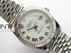 DateJust 41 126334 SS BP 1:1 Best Edition New Version White Roman Markers Dial on Jubilee Bracelet