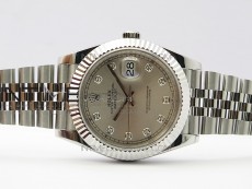 DateJust 41 126334 SS BP 1:1 Best Edition New Version Silver Crystals Markers Dial on Jubilee Bracelet