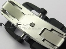 RM011 Carbon Case Carbon Bezel Chronograph KVF 1:1 Best Edition Skeleton Dial(Red Inner Bezel) on Black Rubber Strap A7750