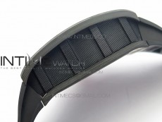 RM011 Carbon Case Carbon Bezel Chronograph KVF 1:1 Best Edition Skeleton Dial Red/RG on Black Rubber Strap A7750