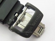 RM011 Carbon Case Carbon Bezel Chronograph KVF 1:1 Best Edition Skeleton Dial Red/RG on Black Rubber Strap A7750