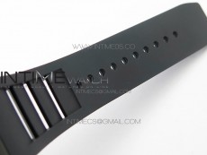 RM011 Titanium Case Carbon Bezel Chronograph KVF 1:1 Best Edition Skeleton Dial Blue Crown on Black Rubber Strap A7750