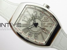 Vanguard V45 SS ZF Best Edition White Textured Dial on White Rubber Strap MIYOTA 9015
