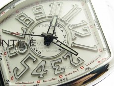 Vanguard V45 SS ZF Best Edition White Textured Dial on White Rubber Strap MIYOTA 9015