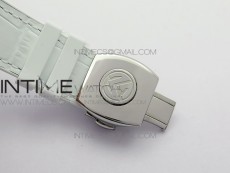 Vanguard V45 SS ZF Best Edition White Textured Dial on White Rubber Strap MIYOTA 9015