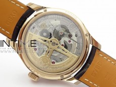 Portuguese Real PR Real Annual Calendar IW503302 RG V9F Best Edition White Dial Brown Leather Strap A52610