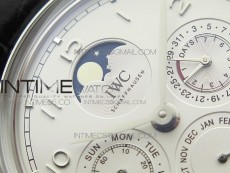 Portuguese Real PR Real Annual Calendar IW503305 V9F Best Edition White Dial Black Leather Strap A52610