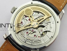 Portuguese Real PR Real Annual Calendar IW503305 V9F Best Edition White Dial Black Leather Strap A52610