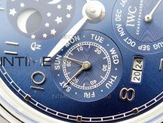 Portuguese Real PR Real Annual Calendar IW503401 V9F Best Edition Blue Dial Black Leather Strap A52610