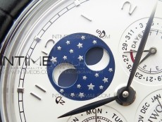 Portuguese Real PR Real Annual Calendar IW503406 V9F Best Edition White Dial Black Leather Strap A52610