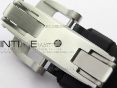RM011 Titanium Case Diamonds Bezel Chronograph KVF 1:1 Best Edition Skeleton Dial Blue Crown on Black Rubber Strap A7750