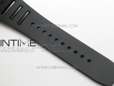 RM011 Titanium Case Diamonds Bezel Chronograph KVF 1:1 Best Edition Skeleton Dial Blue Crown on Black Rubber Strap A7750