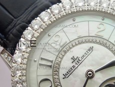 Rendez-Vous Night & Day SS Diamonds Bezel ZF 1:1 Best Edition White MOP Dial on Black Leather Strap A898