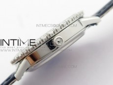 Rendez-Vous Night & Day SS Diamonds Bezel ZF 1:1 Best Edition White MOP Dial on Black Leather Strap A898