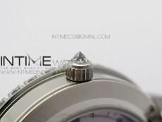 Rendez-Vous Night & Day SS Diamonds Bezel ZF 1:1 Best Edition White MOP Dial on Black Leather Strap A898