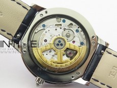 Rendez-Vous Night & Day SS Diamonds Bezel ZF 1:1 Best Edition White MOP Dial on Black Leather Strap A898