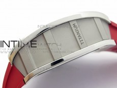 RM11-03 SS KVF 1:1 Best Edition Crystal Skeleton Dial on Red Rubber Strap A7750