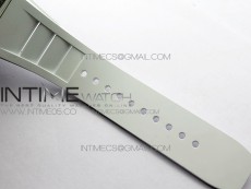 RM11-03 SS KVF 1:1 Best Edition Crystal Skeleton Dial on White Rubber Strap A7750
