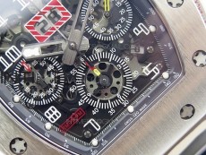 RM11-03 SS KVF 1:1 Best Edition Crystal Skeleton Dial on Camo Rubber Strap A7750