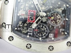 RM11-03 SS KVF 1:1 Best Edition Crystal Skeleton Dial on Camo Rubber Strap A7750