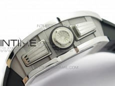 RM11-03 SS KVF 1:1 Best Edition Crystal Skeleton Dial on Black Rubber Strap A7750
