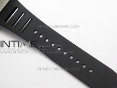 RM11-03 SS KVF 1:1 Best Edition Crystal Skeleton Dial on Black Rubber Strap A7750