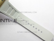 RM11-03 RG KVF 1:1 Best Edition Crystal Skeleton Dial on White Rubber Strap A7750