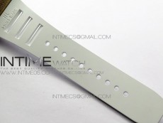 RM11-03 RG KVF 1:1 Best Edition Crystal Skeleton Dial on White Rubber Strap A7750