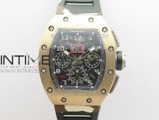 RM11-03 RG KVF 1:1 Best Edition Crystal Skeleton Dial on Camo Rubber Strap A7750