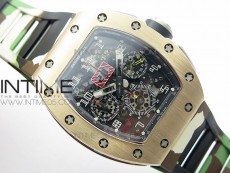 RM11-03 RG KVF 1:1 Best Edition Crystal Skeleton Dial on Camo Rubber Strap A7750