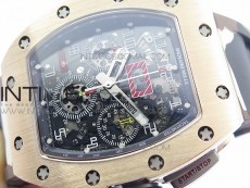 RM11-03 RG KVF 1:1 Best Edition Crystal Skeleton Dial on Camo Rubber Strap A7750