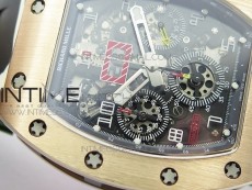 RM11-03 RG KVF 1:1 Best Edition Crystal Skeleton Dial on Camo Rubber Strap A7750