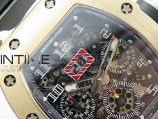 RM11-03 RG KVF 1:1 Best Edition Crystal Skeleton Dial on Camo Rubber Strap A7750
