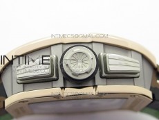 RM11-03 RG KVF 1:1 Best Edition Crystal Skeleton Dial on Camo Rubber Strap A7750