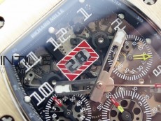 RM11-03 RG KVF 1:1 Best Edition Crystal Skeleton Dial on Yellow Rubber Strap A7750