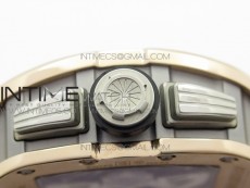 RM11-03 RG KVF 1:1 Best Edition Crystal Skeleton Dial on Yellow Rubber Strap A7750