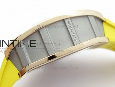 RM11-03 RG KVF 1:1 Best Edition Crystal Skeleton Dial on Yellow Rubber Strap A7750