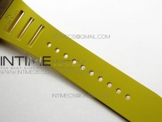 RM11-03 RG KVF 1:1 Best Edition Crystal Skeleton Dial on Yellow Rubber Strap A7750