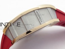 RM11-03 RG KVF 1:1 Best Edition Crystal Skeleton Dial on Red Rubber Strap A7750