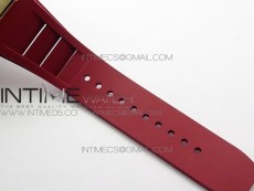 RM11-03 RG KVF 1:1 Best Edition Crystal Skeleton Dial on Red Rubber Strap A7750