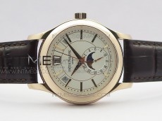 Annual Calendar Complications 5205R RG GRF Best Edition White dial on Brown leather strap A324