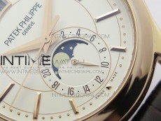 Annual Calendar Complications 5205R RG GRF Best Edition White dial on Brown leather strap A324