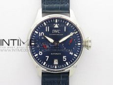 Big Pilot IW501008 Real PR SS ZF 1:1 Best Edition Blue Dial on Blue Leather Strap A51111
