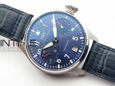 Big Pilot IW501008 Real PR SS ZF 1:1 Best Edition Blue Dial on Blue Leather Strap A51111