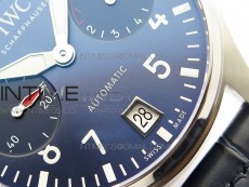 Big Pilot IW501008 Real PR SS ZF 1:1 Best Edition Blue Dial on Blue Leather Strap A51111