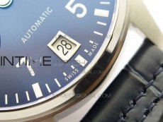 Big Pilot IW501008 Real PR SS ZF 1:1 Best Edition Blue Dial on Blue Leather Strap A51111