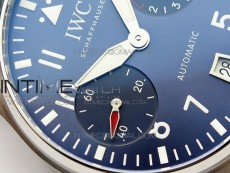 Big Pilot IW501008 Real PR SS ZF 1:1 Best Edition Blue Dial on Blue Leather Strap A51111