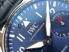 Big Pilot IW501008 Real PR SS ZF 1:1 Best Edition Blue Dial on Blue Leather Strap A51111